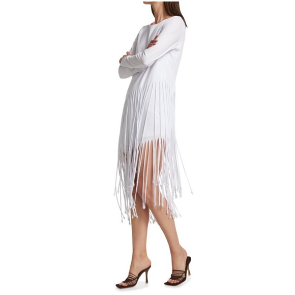 Fun fringed dress white size 2 - Picture 5 of 10